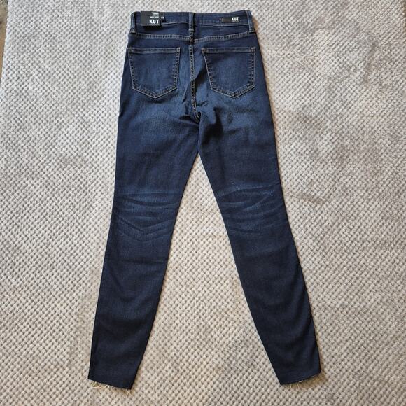 KUT from the Cloth Connie Fab Ab Ankle Skinny Jean Women 00 High Rise Frayed - Picture 2 of 10